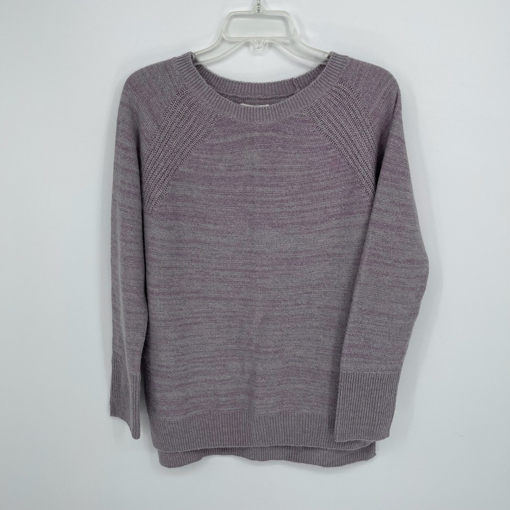Lou‎ & Grey Women's Purple Space Dye Alpaca Wool Blend Pullover Sweater Size S